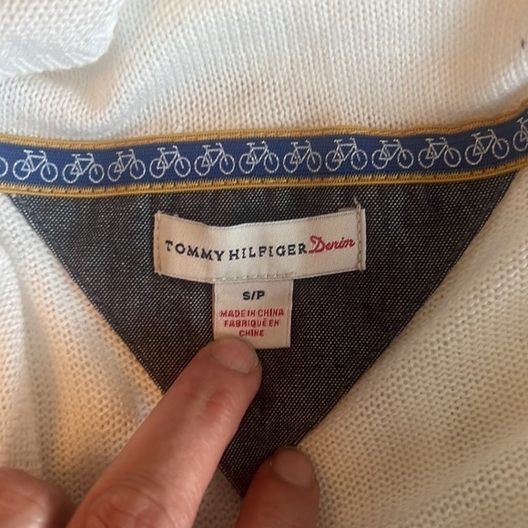 Tommy Hilfiger White Short Sleeve Cowlneck Sweater Top Size S - Picture 10 of 14